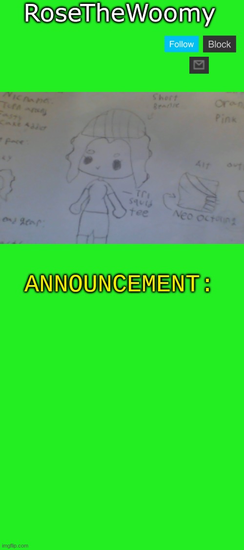 High Quality Rose's announcement Blank Meme Template