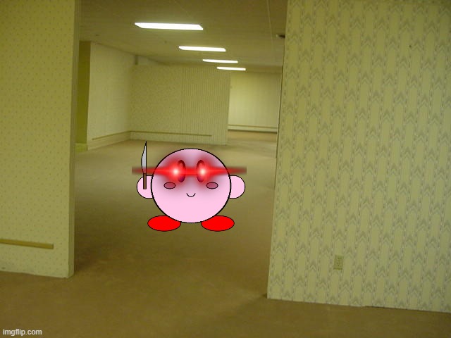 YOU CAN'T ESCAPE THE KIRB | image tagged in kirby,the backrooms | made w/ Imgflip meme maker