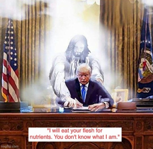 Re https://imgflip.com/i/7l6sxn | image tagged in trump jesus,maga cult,evangelicals | made w/ Imgflip meme maker