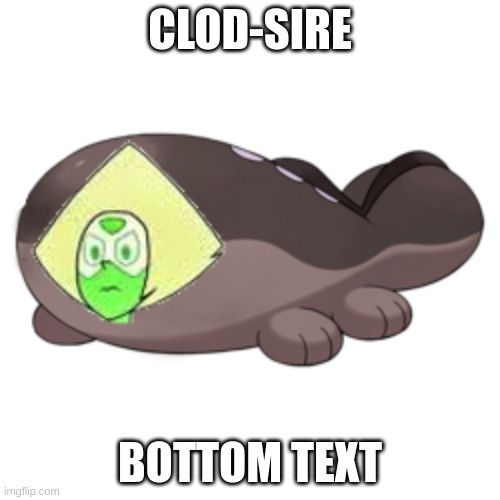 You clod! | CLOD-SIRE; BOTTOM TEXT | image tagged in pokemon,steven universe,peridot,memes | made w/ Imgflip meme maker