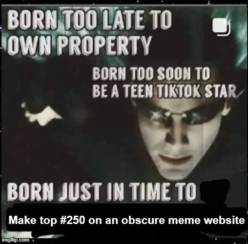 Make top #250 on an obscure meme website | made w/ Imgflip meme maker