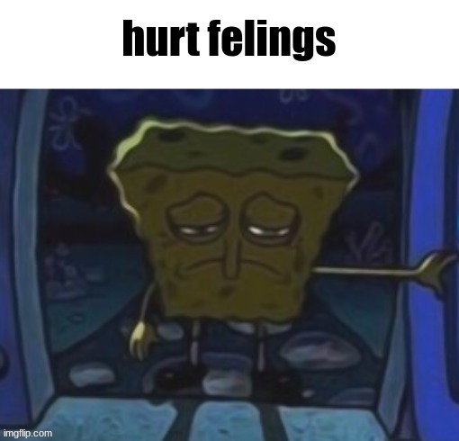 hurt feelings | image tagged in hurt feelings | made w/ Imgflip meme maker