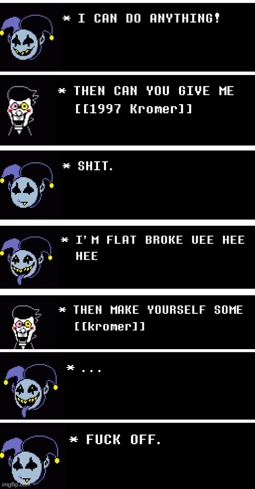 Spamton Meets Jevil | image tagged in undertale,deltarune | made w/ Imgflip meme maker