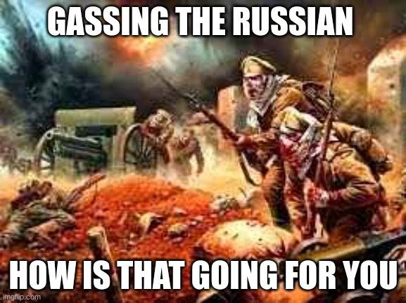 GASSING THE RUSSIAN; HOW IS THAT GOING FOR YOU | made w/ Imgflip meme maker