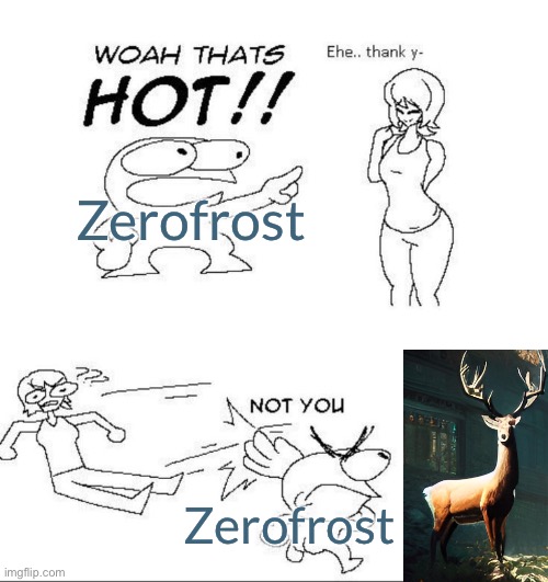 Leaked 2023 lore | Zerofrost; Zerofrost | image tagged in woah thats hot | made w/ Imgflip meme maker