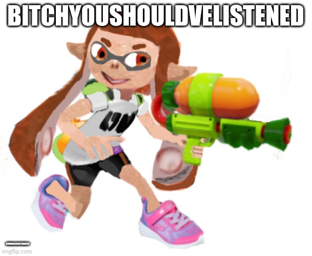 Splatoon real | BITCHYOUSHOULDVELISTENED GAYWALLSEXISTHEBEST | image tagged in splatoon real | made w/ Imgflip meme maker