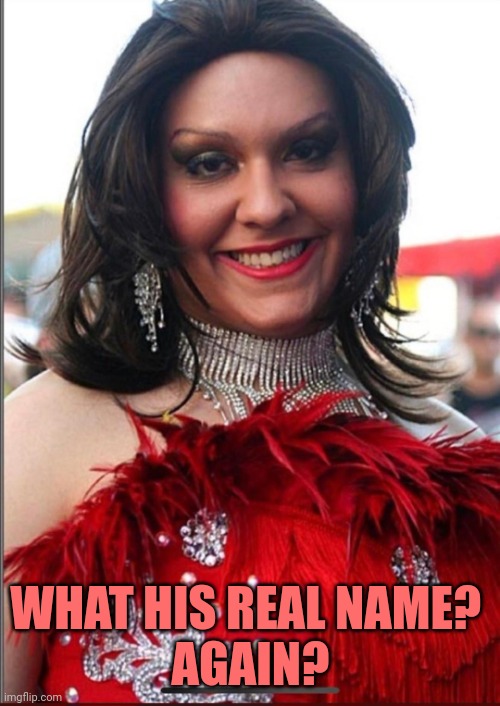 George Santos Drag Queen | WHAT HIS REAL NAME? 
AGAIN? | image tagged in george santos drag queen | made w/ Imgflip meme maker