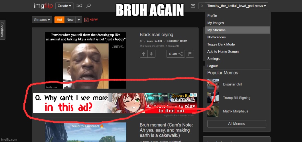 BRUH AGAIN | made w/ Imgflip meme maker