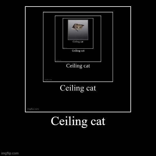 Ceiling cat | | image tagged in funny,demotivationals | made w/ Imgflip demotivational maker