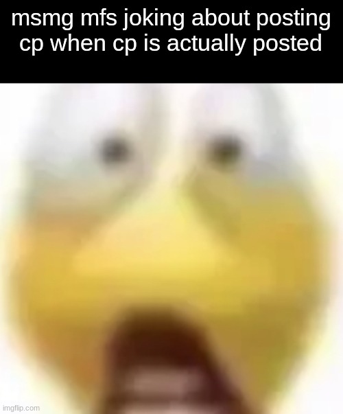 theoretical, not talking about what just happened | msmg mfs joking about posting cp when cp is actually posted | image tagged in shocked | made w/ Imgflip meme maker