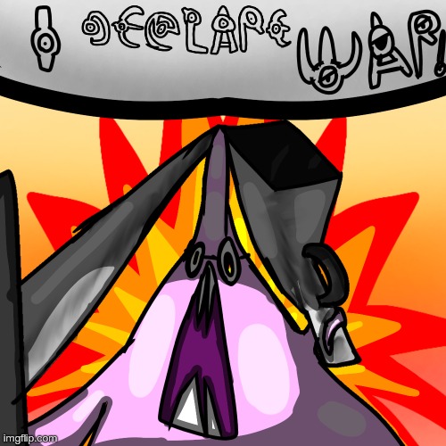 A template i found unfinished in my ibispaintx | image tagged in animon declaring war | made w/ Imgflip meme maker