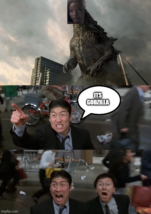 the new scene to little mermaid looks like this | ITS GODZILLA | image tagged in google search | made w/ Imgflip meme maker