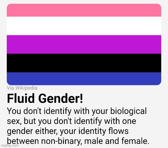 Um.... But I'm cis-female.... | image tagged in fluid gender xd,what | made w/ Imgflip meme maker