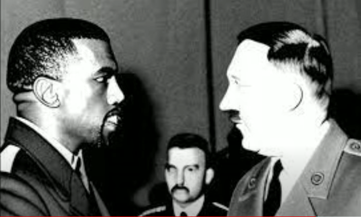 Kanye meeting Hitler Blank Meme Template
