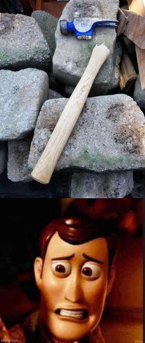 Broken hammer | image tagged in yikes,hammer,broken,you had one job,memes,what happened here | made w/ Imgflip meme maker