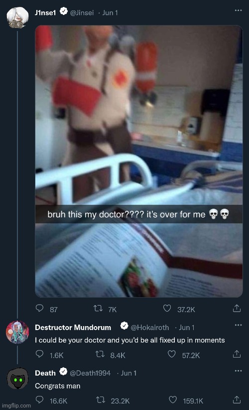 Hokashi took Death's advice | made w/ Imgflip meme maker