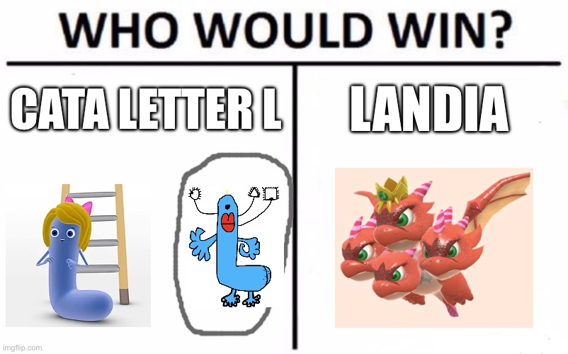 Who Would Win? Meme | CATA LETTER L; LANDIA | image tagged in memes,who would win,landia,cata letter l | made w/ Imgflip meme maker