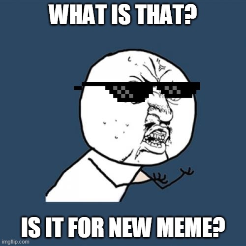 Y U No Meme | WHAT IS THAT? IS IT FOR NEW MEME? | image tagged in memes,y u no | made w/ Imgflip meme maker