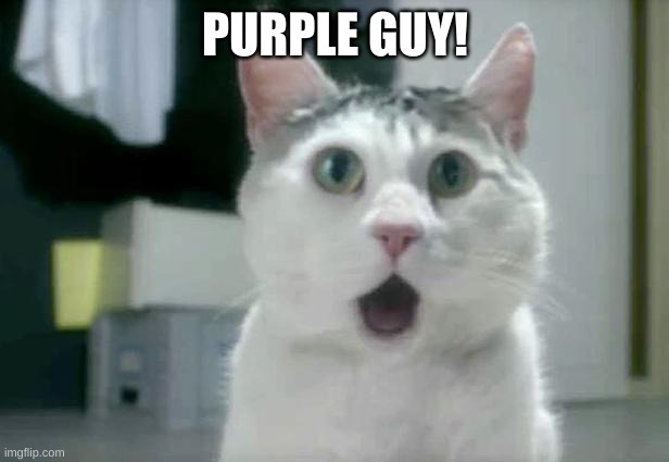 OMG Cat Meme | PURPLE GUY! | image tagged in memes,omg cat | made w/ Imgflip meme maker