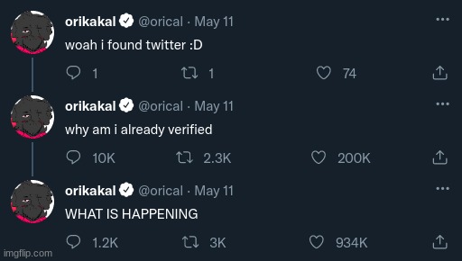 OMG GUYS ITS ORICAL | made w/ Imgflip meme maker