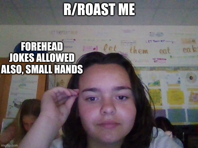 roast me | FOREHEAD JOKES ALLOWED

ALSO, SMALL HANDS; R/ROAST ME | image tagged in roast | made w/ Imgflip meme maker