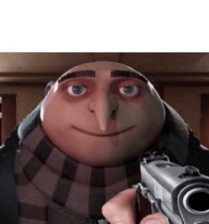 High Quality Armed Gru Blank Meme Template