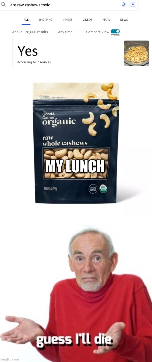 ArE yOu T-rYiNg tO PoiSoN mE | MY LUNCH | image tagged in guess ill die | made w/ Imgflip meme maker