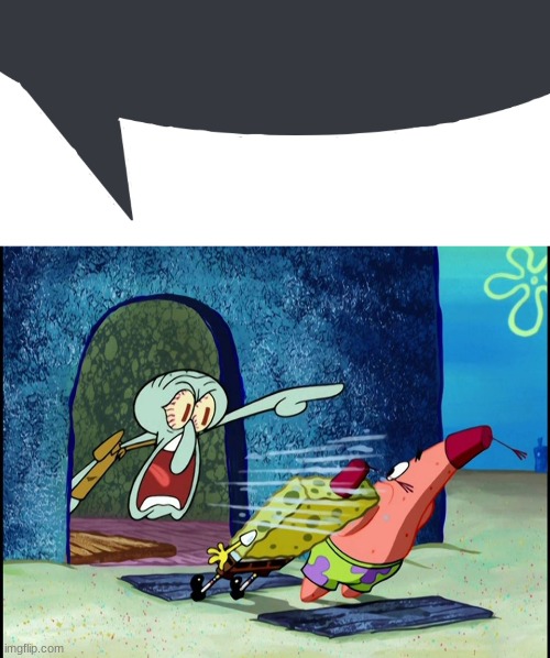 hmmmm | image tagged in discord speech bubble,yelling squidward | made w/ Imgflip meme maker