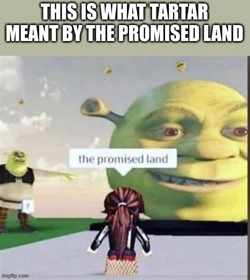 The promised land | THIS IS WHAT TARTAR MEANT BY THE PROMISED LAND | image tagged in memes,splatoon,boredom | made w/ Imgflip meme maker