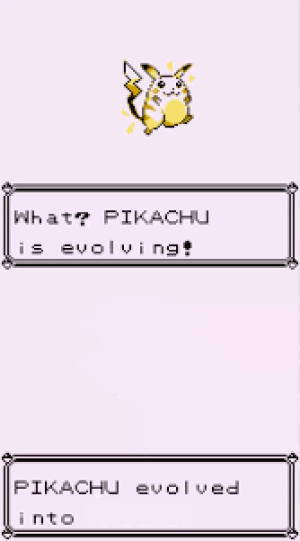 High Quality Pikachu is evolving Blank Meme Template