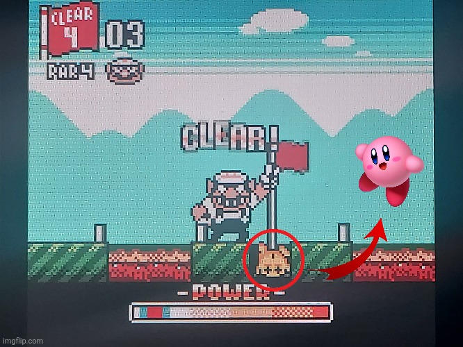 Does anyone else think about how Wario kicked Kirby just to play golf? | image tagged in wario,kirby,wario land,wario land 3,golf | made w/ Imgflip meme maker