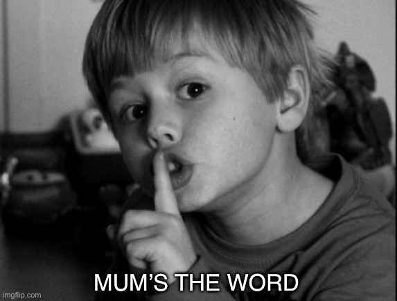 Shhhh | MUM’S THE WORD | image tagged in shhhh | made w/ Imgflip meme maker