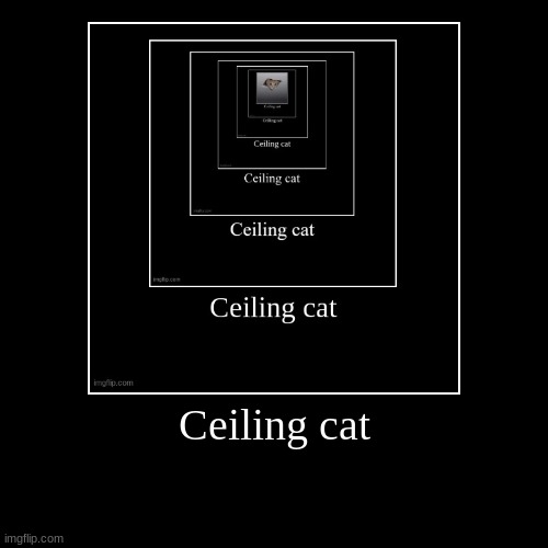 Ceiling cat | Ceiling cat | | image tagged in funny,demotivationals | made w/ Imgflip demotivational maker
