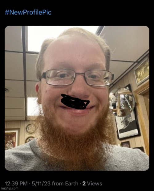 High Quality Brian Lewis with a Beard and Hitler Mustache Blank Meme Template