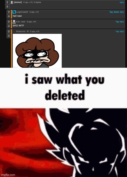 image tagged in i saw what you deleted | made w/ Imgflip meme maker