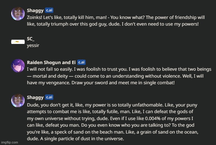 W Shaggy btw 8(666) followers | made w/ Imgflip meme maker