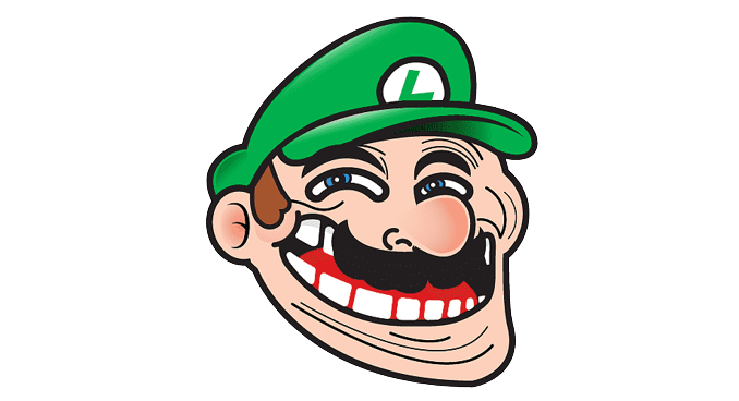 High Quality Luigi Troll Face Blank Meme Template
