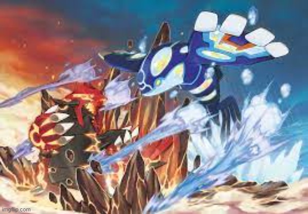 Kyogre and Groudon fight | image tagged in kyogre and groudon fight | made w/ Imgflip meme maker