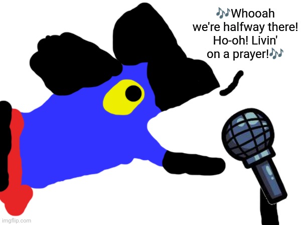Ovi sings Livin' on a prayer | 🎶Whooah we're halfway there! Ho-oh! Livin' on a prayer!🎶 | image tagged in ovi sings x | made w/ Imgflip meme maker