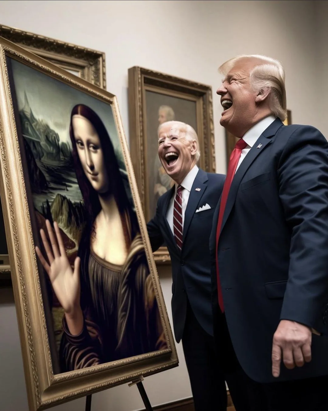 High Quality Trump & Biden Art Blank Meme Template