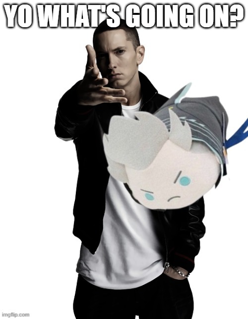 Vergil plush throw | YO WHAT'S GOING ON? | image tagged in vergil plush throw | made w/ Imgflip meme maker