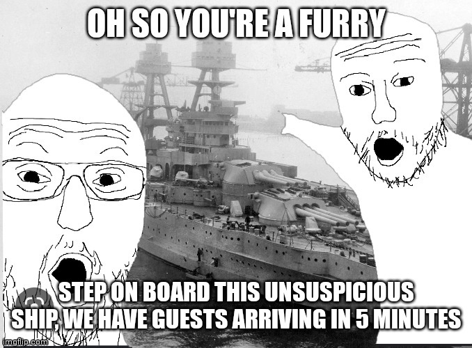 This took me at least 10 minutes to make | image tagged in anti furry,arizona,pearl harbor,history | made w/ Imgflip meme maker