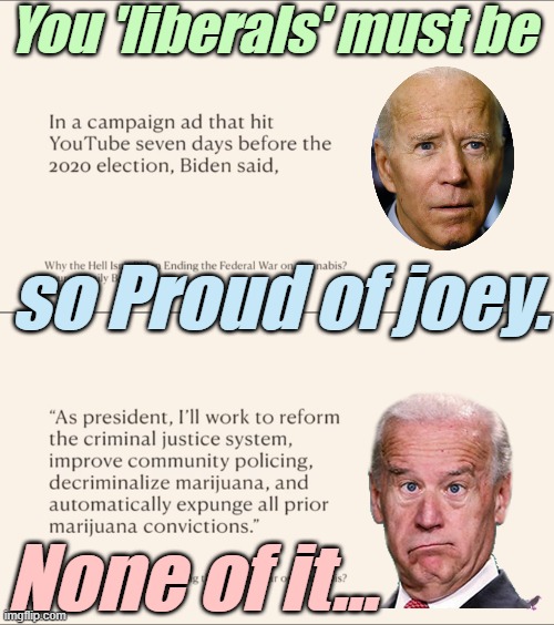 obiden *DID* let men DOMINATE women's sports and awards, however. So, ya got that going for ya. | You 'liberals' must be; so Proud of joey. None of it... | image tagged in liberals,democrats,lgbtq,blm,antifa,criminals | made w/ Imgflip meme maker