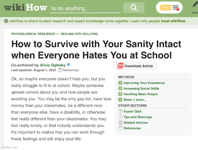 This wikihow article read my mind | made w/ Imgflip meme maker