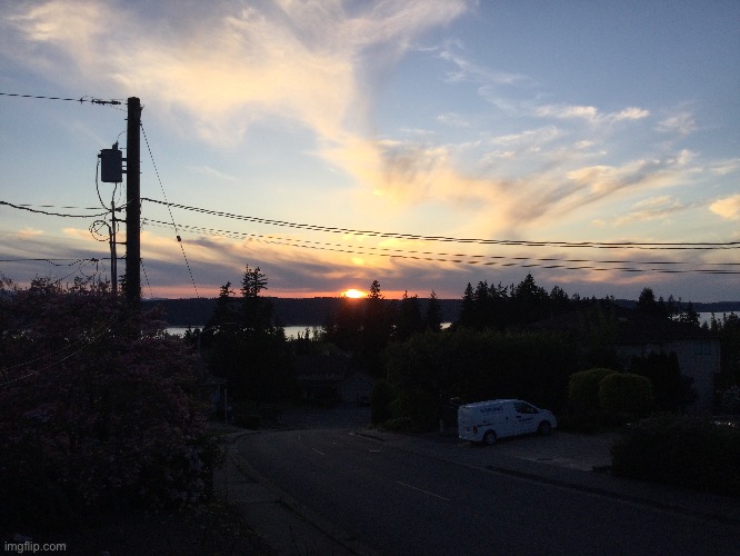 sunset from the view of my house | image tagged in sunset,photos | made w/ Imgflip meme maker