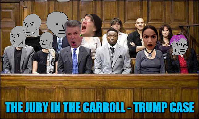 A Hung Jury | THE JURY IN THE CARROLL - TRUMP CASE | image tagged in jury | made w/ Imgflip meme maker