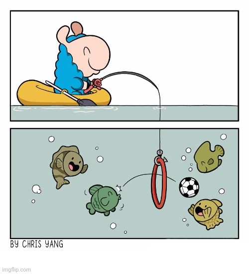 Fishing game | image tagged in wholesome,fishing,game,fish,comics,comics/cartoons | made w/ Imgflip meme maker