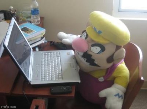 Wario In A Computer | image tagged in wario in a computer | made w/ Imgflip meme maker