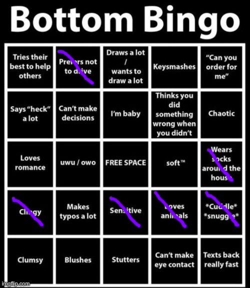 Idk where to post this | image tagged in bottom bingo | made w/ Imgflip meme maker
