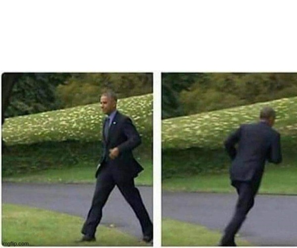 Barack Obama running | image tagged in barack obama running | made w/ Imgflip meme maker